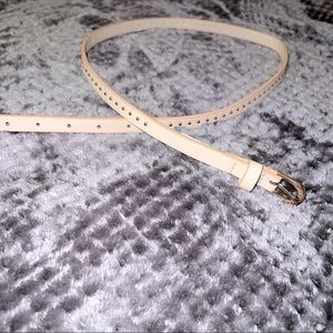 nordstrom belt beige, skinny - beaded design - fits S/M 1/2 inch